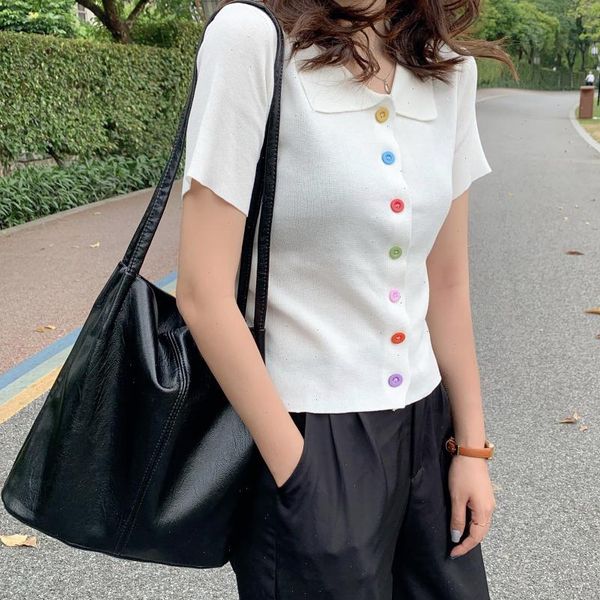 womens sweaters women turn down collar knitted short sleeve thin cardigans lady colorful buttons sweater shirt crop female, White;black
womens sweaters women turn down collar knitted short sleeve thin cardigans lady colorful buttons sweater shirt crop female, White;black