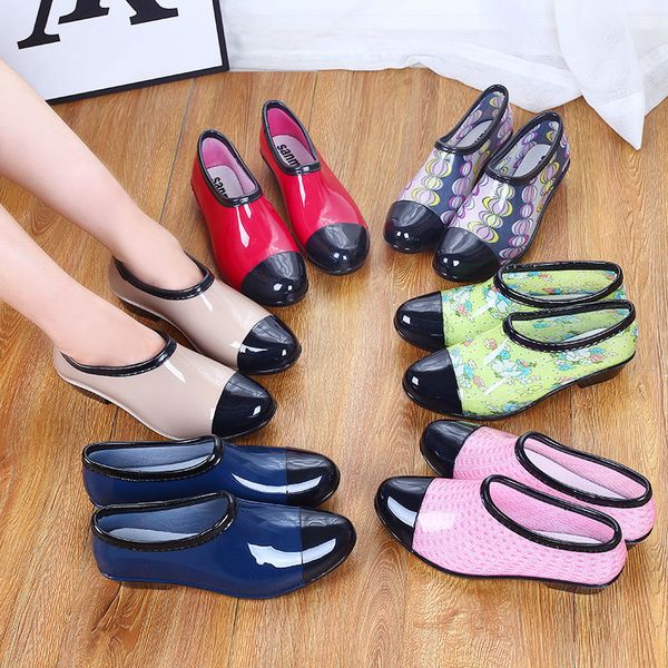 shoes naked rain boots shallow out water antiskid kitchen working shoe woman unibody galoshes rubber shoes soft pvc 451h, Black
shoes naked rain boots shallow out water antiskid kitchen working shoe woman unibody galoshes rubber shoes soft pvc 451h, Black