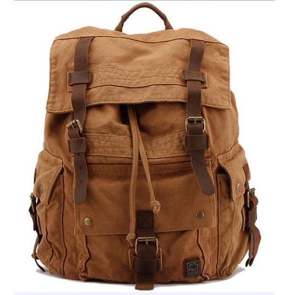 backpack vintage crazy horse leather canvas men's large travel military school bag rucksack bagpack
backpack vintage crazy horse leather canvas men's large travel military school bag rucksack bagpack