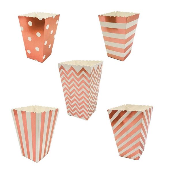 gift wrap 6/12pcs rose gold dot wave striped paper popcorn box candy/ sanck favor bag xmas wedding kid birthday party decoration
gift wrap 6/12pcs rose gold dot wave striped paper popcorn box candy/ sanck favor bag xmas wedding kid birthday party decoration