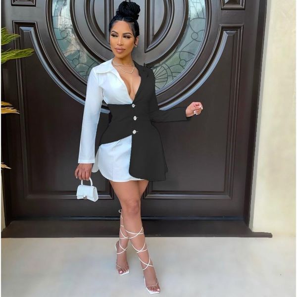 casual dresses summer fashion color matching button shirt dress for women deep v-neck asymmetric slim mini skirt long sleeve blouses 20, Black;gray
casual dresses summer fashion color matching button shirt dress for women deep v-neck asymmetric slim mini skirt long sleeve blouses 20, Black;gray