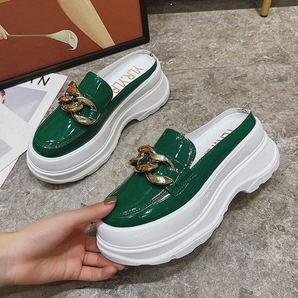 slippers summer women's sandal colored mueller shoes women thick soles for lazy people wear fashion leather instagram, Black
slippers summer women's sandal colored mueller shoes women thick soles for lazy people wear fashion leather instagram, Black