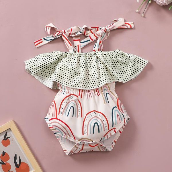 jumpsuits summer born baby girl toddler clothing floral bodysuit ruffle sleeve infant rainbow print outfit set, Blue
jumpsuits summer born baby girl toddler clothing floral bodysuit ruffle sleeve infant rainbow print outfit set, Blue