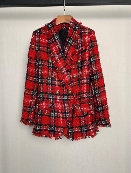 autumn women luxury red plaid double breasted tweed blazer jacket for ladies casual coat gdnz 10.19 women's suits & blazers, White;black
autumn women luxury red plaid double breasted tweed blazer jacket for ladies casual coat gdnz 10.19 women's suits & blazers, White;black