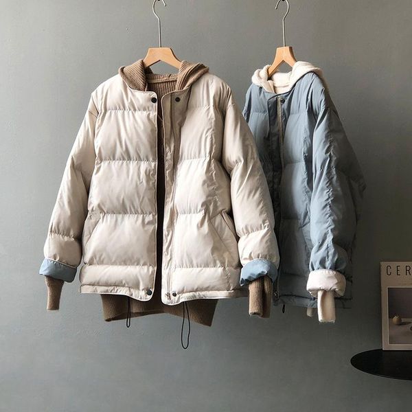 women's jackets yan shuang - cotton clothing, solid color round neck and collarless student winter, 2021, Black;brown
women's jackets yan shuang - cotton clothing, solid color round neck and collarless student winter, 2021, Black;brown