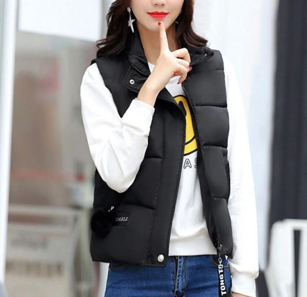 women's vests 2021 autumn and winter stand collar slim casual short size large female down cotton vest, Black;white
women's vests 2021 autumn and winter stand collar slim casual short size large female down cotton vest, Black;white