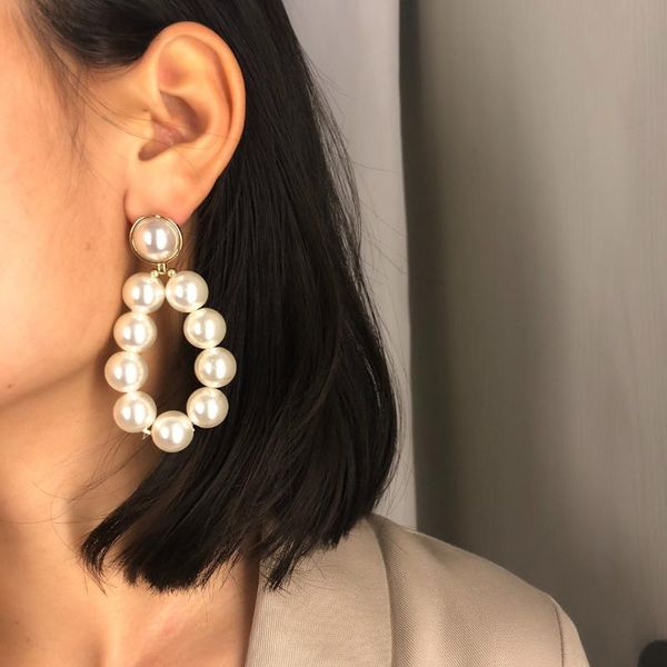 stud handmade exaggerated earrings for female party gifts with beaded wild simple personality geometric pearl jewelry, Golden;silver
stud handmade exaggerated earrings for female party gifts with beaded wild simple personality geometric pearl jewelry, Golden;silver