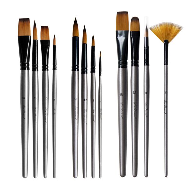 Silver high quality nylon hair art paint brush 4pcs oil painting brush aluminum tube birch brush Multiple specifications water, Round head
Silver high quality nylon hair art paint brush 4pcs oil painting brush aluminum tube birch brush Multiple specifications water, Round head
