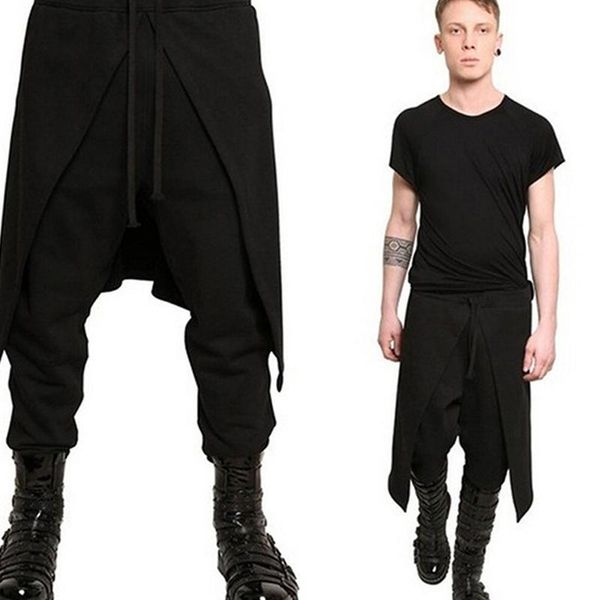 men's pants men vintage casual loose skirt male japanese streetwear hip hop gothic punk trousers harem pant harajuku, Black 
men's pants men vintage casual loose skirt male japanese streetwear hip hop gothic punk trousers harem pant harajuku, Black