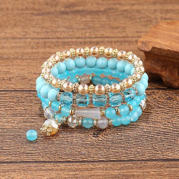 beaded, strands summer blue multilayer elastic bracelets bangles for women bohemian colorful glass beads trendy femme gift jewelry, Black
beaded, strands summer blue multilayer elastic bracelets bangles for women bohemian colorful glass beads trendy femme gift jewelry, Black