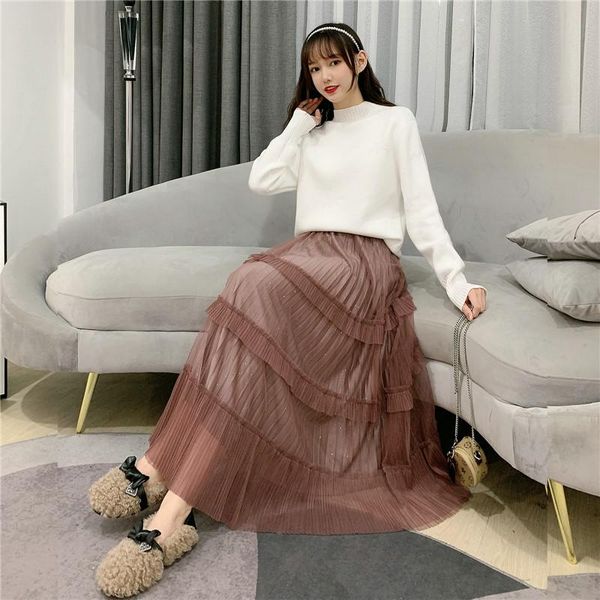 skirts tulle layered skirt women's casual elastic waist mesh a-line midi swing ruffles solid color high ankle length, Black
skirts tulle layered skirt women's casual elastic waist mesh a-line midi swing ruffles solid color high ankle length, Black
