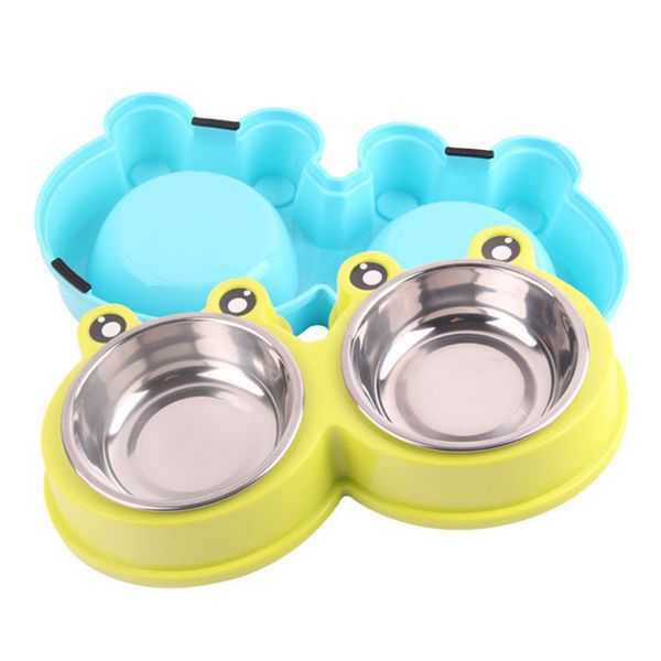 non-slip cat bowls double pet food and water bowls stainless pet bowls with raised stand for cats dogs feeders pet products
non-slip cat bowls double pet food and water bowls stainless pet bowls with raised stand for cats dogs feeders pet products