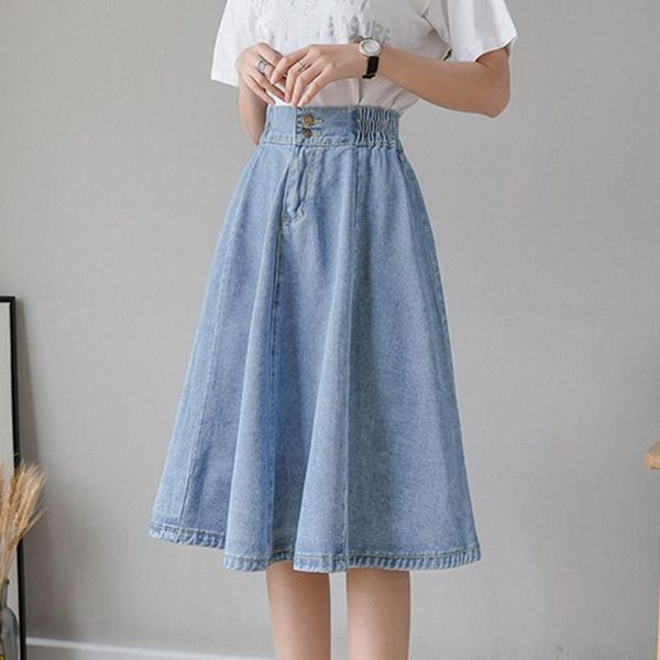 skirts limiguyue vintage elastic high waist ladies denim skirt summer big swing midi faldas button women jeans preppy style k792, Black
skirts limiguyue vintage elastic high waist ladies denim skirt summer big swing midi faldas button women jeans preppy style k792, Black
