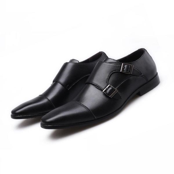 luxury leather men oxford shoes square toe men's formal dress with double buckle male wedding big size 39-48, Black
luxury leather men oxford shoes square toe men's formal dress with double buckle male wedding big size 39-48, Black