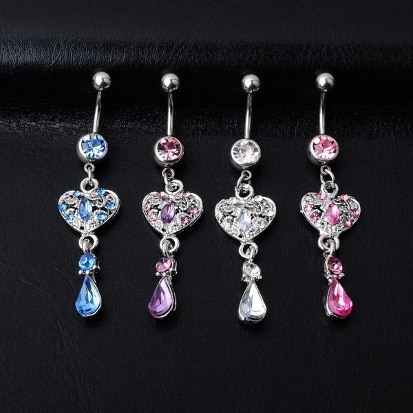 heart shape navel rings belly button body piercing jewelry dangle accessories fashion charms, Silver
heart shape navel rings belly button body piercing jewelry dangle accessories fashion charms, Silver