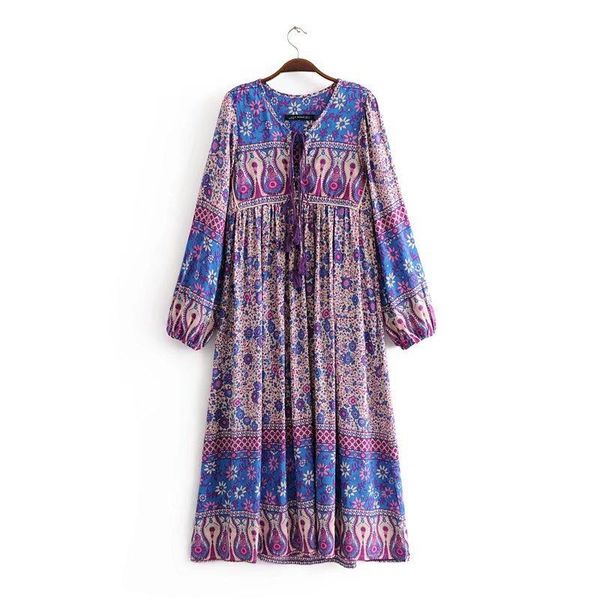 casual dresses boho chic long dress women floral print bohemian style holiday cotton rayon vestidos female, Black;gray
casual dresses boho chic long dress women floral print bohemian style holiday cotton rayon vestidos female, Black;gray