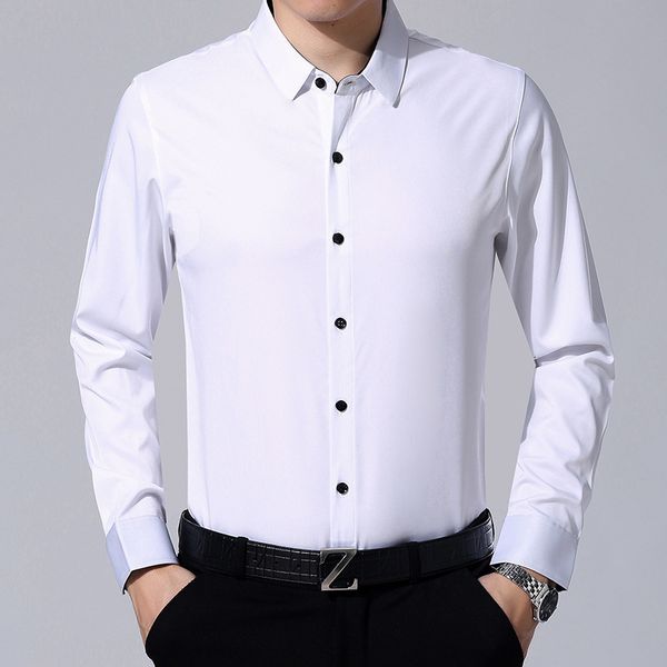 middle aged long sleeve middle-aged and elderly pure white non ironing thin shirt busins men's lapel dad's drs, Black
middle aged long sleeve middle-aged and elderly pure white non ironing thin shirt busins men's lapel dad's drs, Black