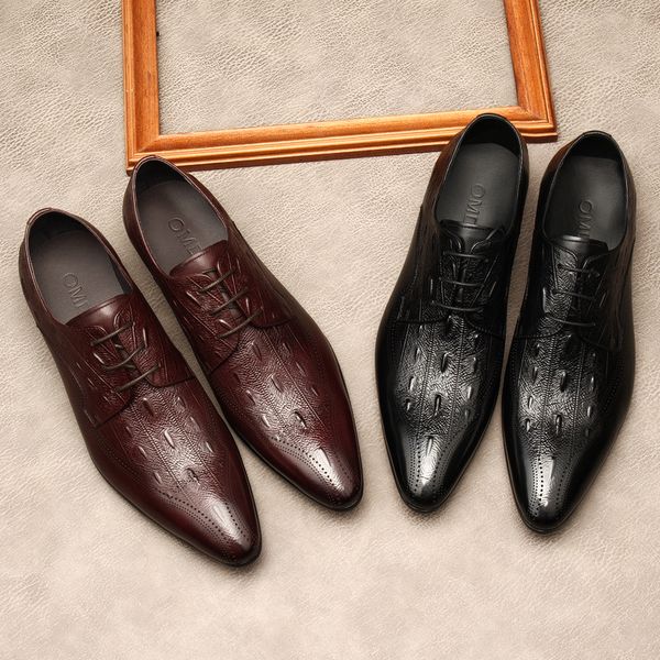 black brown men genuine leather oxford shoes pointed toe lace-up oxfords dress brogues wedding business italian shoes men
black brown men genuine leather oxford shoes pointed toe lace-up oxfords dress brogues wedding business italian shoes men