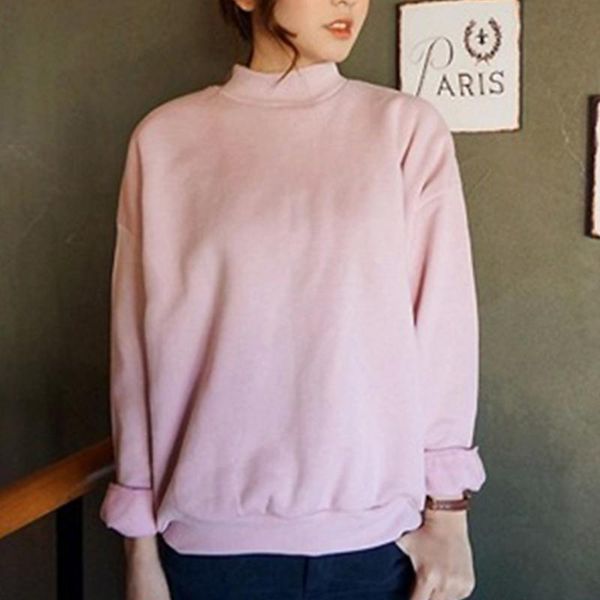 women's hoodies & sweatshirts korean style hoodie women baseball sweatshirt mock neck poleron mujer 2021 casual wear plain oversized si, Black
women's hoodies & sweatshirts korean style hoodie women baseball sweatshirt mock neck poleron mujer 2021 casual wear plain oversized si, Black