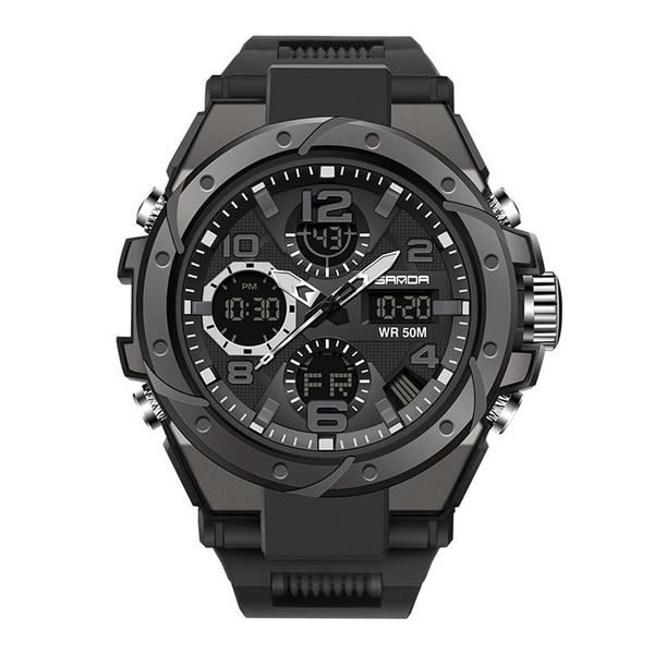 wristwatches dual time zone sports men's quartz watches military digital watch man waterproof wristwatch for men clock relogios masculi, Slivery;brown
wristwatches dual time zone sports men's quartz watches military digital watch man waterproof wristwatch for men clock relogios masculi, Slivery;brown