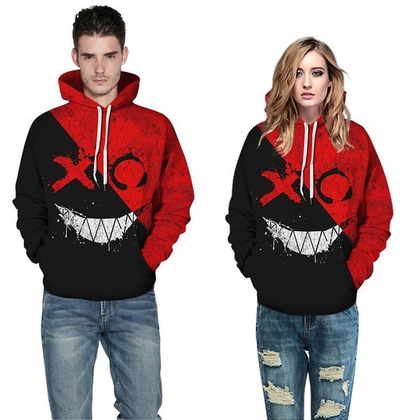 autumn and winter new halloween death smile 3d digital print men's women's hooded pullover, Black
autumn and winter new halloween death smile 3d digital print men's women's hooded pullover, Black