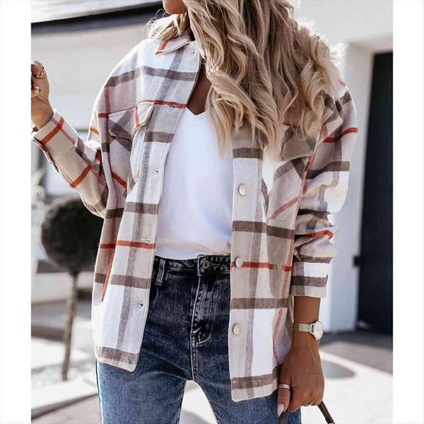 winter green plaid jacket coat womens shirt streetwear long leeve thick wool fashion pocket oversized lapel autumn shirts coats, White
winter green plaid jacket coat womens shirt streetwear long leeve thick wool fashion pocket oversized lapel autumn shirts coats, White