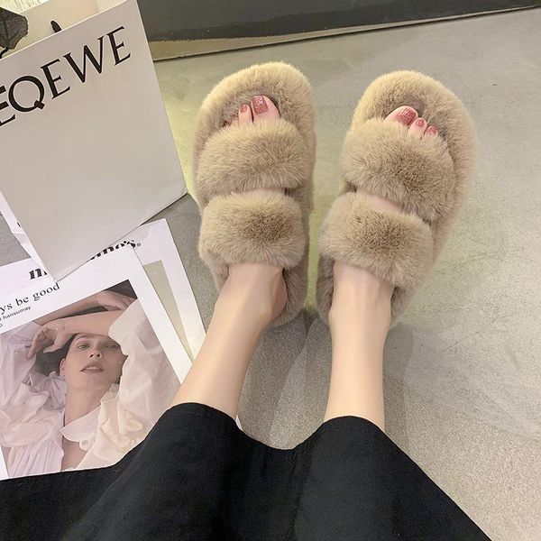 fur slipper winter plush word candy color flat bottom outdoor slippers versatile warm cotton shoes, Black
fur slipper winter plush word candy color flat bottom outdoor slippers versatile warm cotton shoes, Black