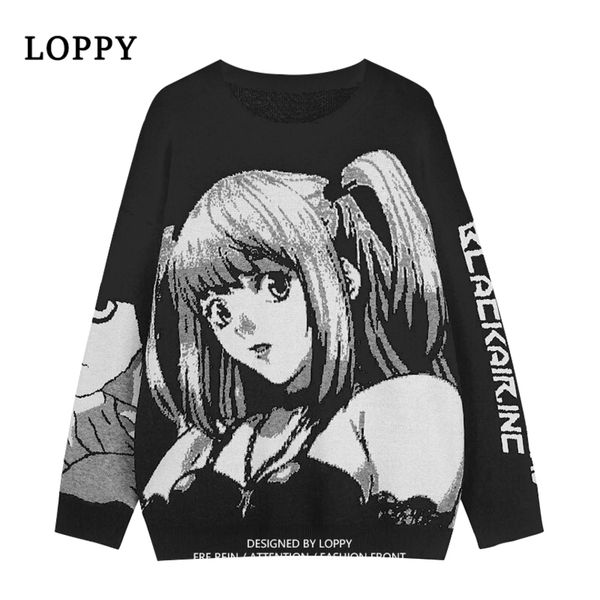 y2k hip hop traf women's large cotton girls' animation knitted sweater, harajuku street clothing, winter, autumn, 2021, White;black
y2k hip hop traf women's large cotton girls' animation knitted sweater, harajuku street clothing, winter, autumn, 2021, White;black