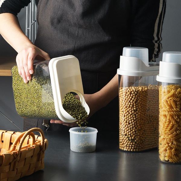 storage bottles & jars food box plastic container set with measuring lids kitchen multigrain tank transparent sealed
storage bottles & jars food box plastic container set with measuring lids kitchen multigrain tank transparent sealed