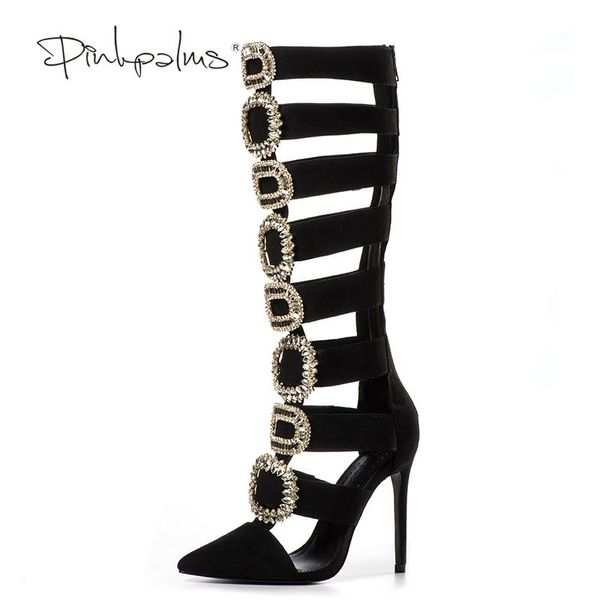 brand pink palms women summer winter shoes high heels pointed toe sandals ankle boots crystal diamond sexy, Black
brand pink palms women summer winter shoes high heels pointed toe sandals ankle boots crystal diamond sexy, Black