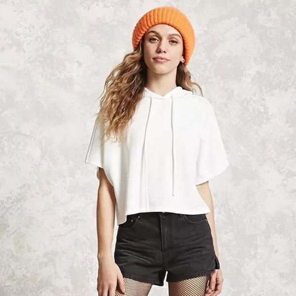 women's hoodies & sweatshirts 2021 summer spring women solid crop hoodie short sleeve jumper hooded pullover casual sweatshirt sudadera, Black
women's hoodies & sweatshirts 2021 summer spring women solid crop hoodie short sleeve jumper hooded pullover casual sweatshirt sudadera, Black