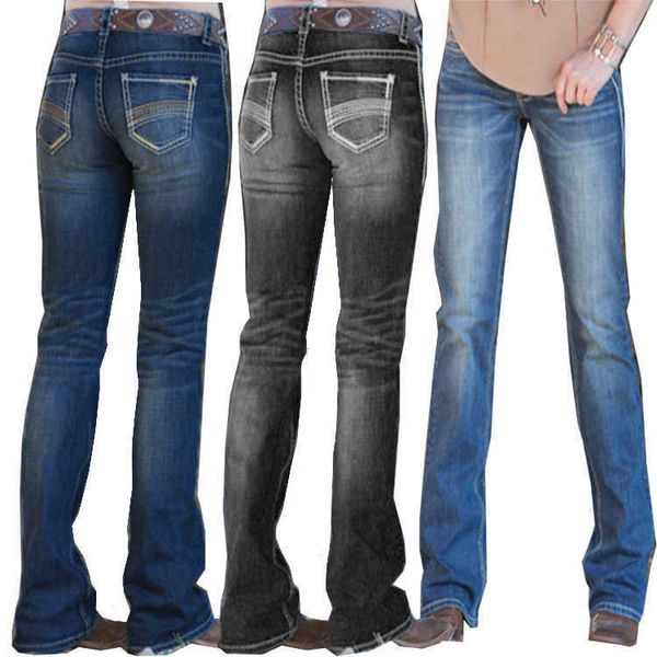 women's jeans sell well embroidery wash slim pants, Blue