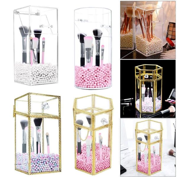 bathroom storage & organization clear makeup brush box bucket with cover cosmetic organizer pearls holder barrel make up tools pen rack
bathroom storage & organization clear makeup brush box bucket with cover cosmetic organizer pearls holder barrel make up tools pen rack