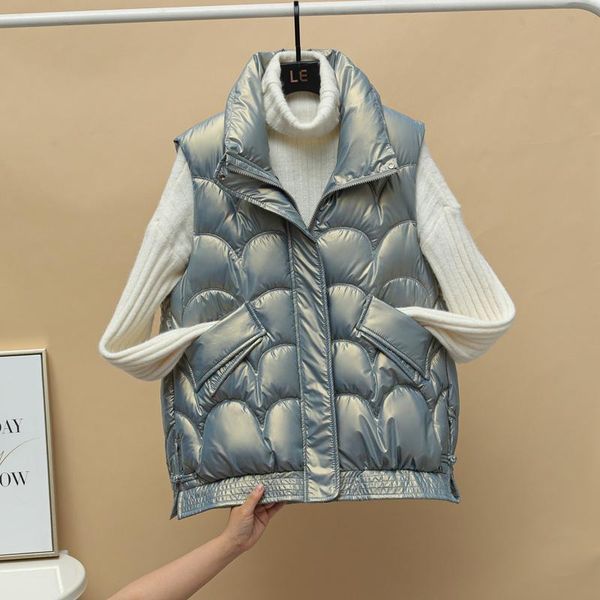 women's vests autumn cotton down short vest women 2021 winter bright color waistcoat all-match jacket padded sleeveless, Black;white
women's vests autumn cotton down short vest women 2021 winter bright color waistcoat all-match jacket padded sleeveless, Black;white