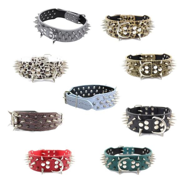 leather spiked studded dog collar 2" wide, 25 spikes 44 studs, pit bull, boxer-black m collars & leashes
leather spiked studded dog collar 2" wide, 25 spikes 44 studs, pit bull, boxer-black m collars & leashes