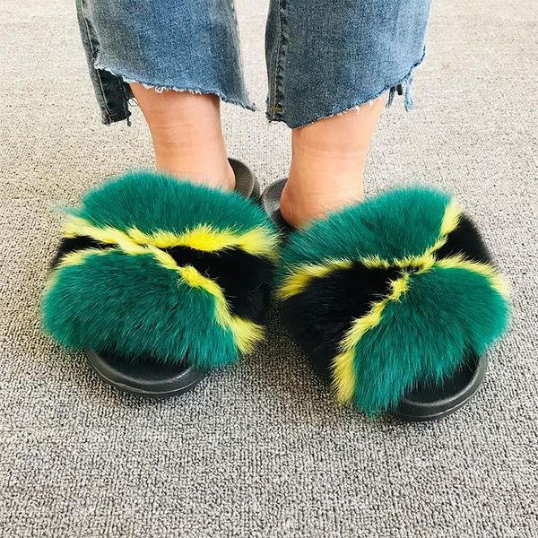 real fur slides summer woman slippers eva furry beach sandals soft and comfortable fluffy flip flops big size 45, Black
real fur slides summer woman slippers eva furry beach sandals soft and comfortable fluffy flip flops big size 45, Black