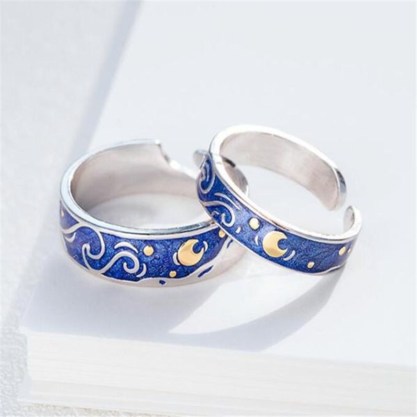 cluster rings creative exquisite blue starry sky couple ring fashion engagement open for men and women romantic valentine's day gift, Golden;silver
cluster rings creative exquisite blue starry sky couple ring fashion engagement open for men and women romantic valentine's day gift, Golden;silver
