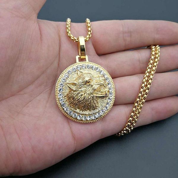pendant necklaces classic punk animal style gold plated roaring wolf medal metal necklace glamour men's rock biker jewelry, Silver
pendant necklaces classic punk animal style gold plated roaring wolf medal metal necklace glamour men's rock biker jewelry, Silver