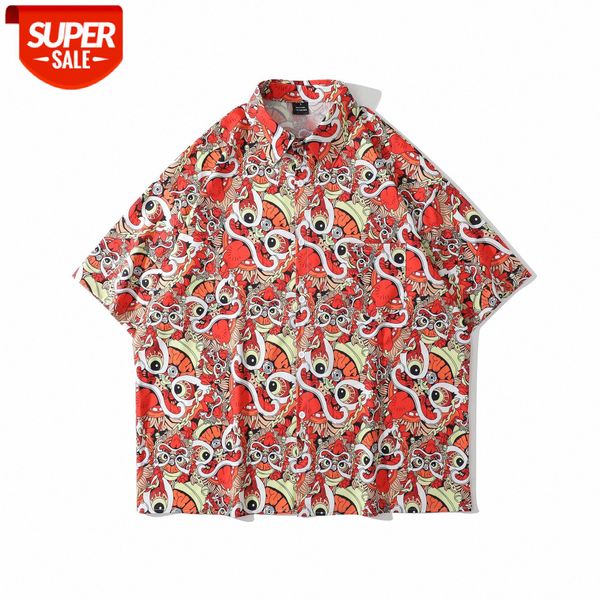 chinese style lion dance full print short-sleeved shirt men and women flow harajuku loose casual red #hq38, White;black
chinese style lion dance full print short-sleeved shirt men and women flow harajuku loose casual red #hq38, White;black