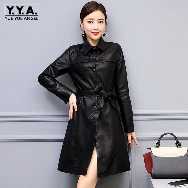 women's trench coats fashion slim pu leather long jacket autumn belt elegant office coat single breasted black outerwear -3xl, Tan;black
women's trench coats fashion slim pu leather long jacket autumn belt elegant office coat single breasted black outerwear -3xl, Tan;black