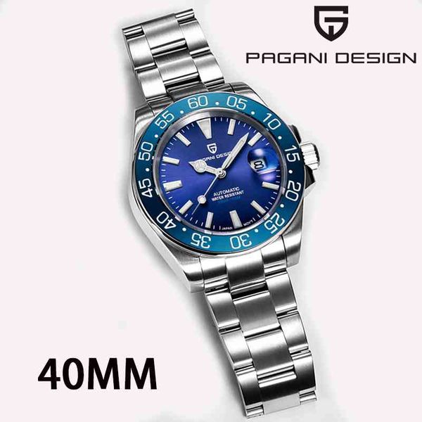 pagani design 2021 fire automatic mechanical clock men business rvs waterproof blue reloj hombre, Slivery;brown
pagani design 2021 fire automatic mechanical clock men business rvs waterproof blue reloj hombre, Slivery;brown