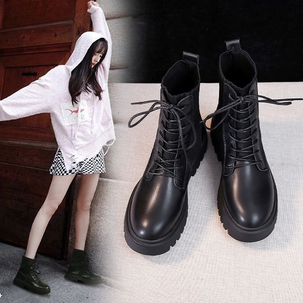 net red ins fashion sho martin boots women's 2021 winter versatile spring and autumn single thin british short, Black
net red ins fashion sho martin boots women's 2021 winter versatile spring and autumn single thin british short, Black