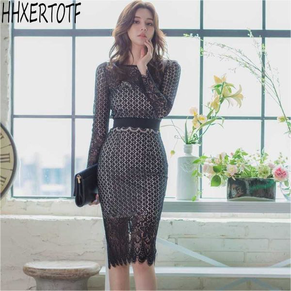 autumn women knee-length lace dress long sleeve sheath pencil bodycon patchwork dresses vestidos 210531, Black;gray
autumn women knee-length lace dress long sleeve sheath pencil bodycon patchwork dresses vestidos 210531, Black;gray