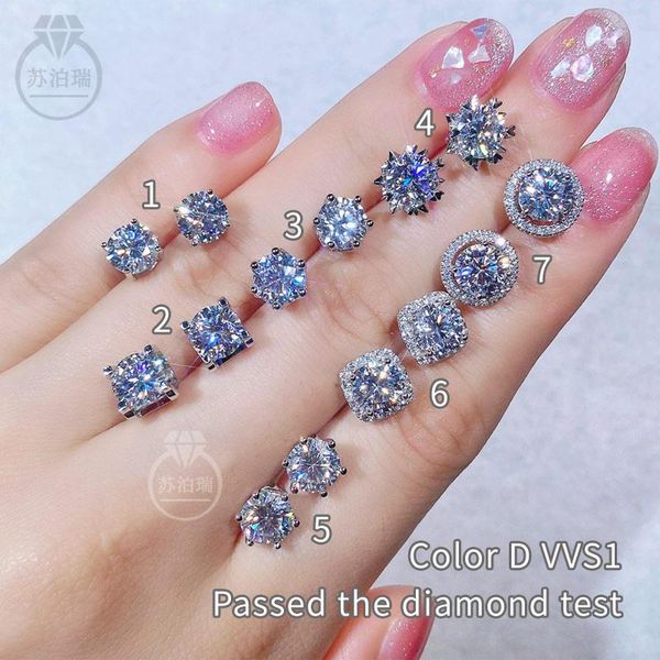 stud real moissanite earring jewelry color d vvs1 0.5ct 1.0ct 2ct s925 sterling silver round cut diamond studs earrings for women, Golden;silver
stud real moissanite earring jewelry color d vvs1 0.5ct 1.0ct 2ct s925 sterling silver round cut diamond studs earrings for women, Golden;silver