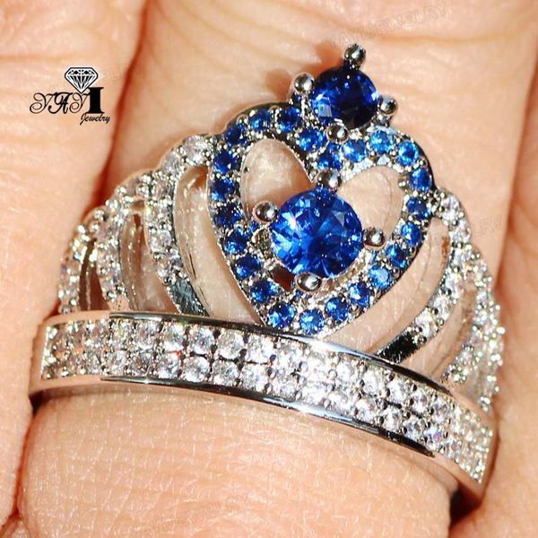 wedding rings yayi jewelry princess cut 8 ct blue zircon silver color engagement heart crown party ring christmas gifts, Slivery;golden
wedding rings yayi jewelry princess cut 8 ct blue zircon silver color engagement heart crown party ring christmas gifts, Slivery;golden