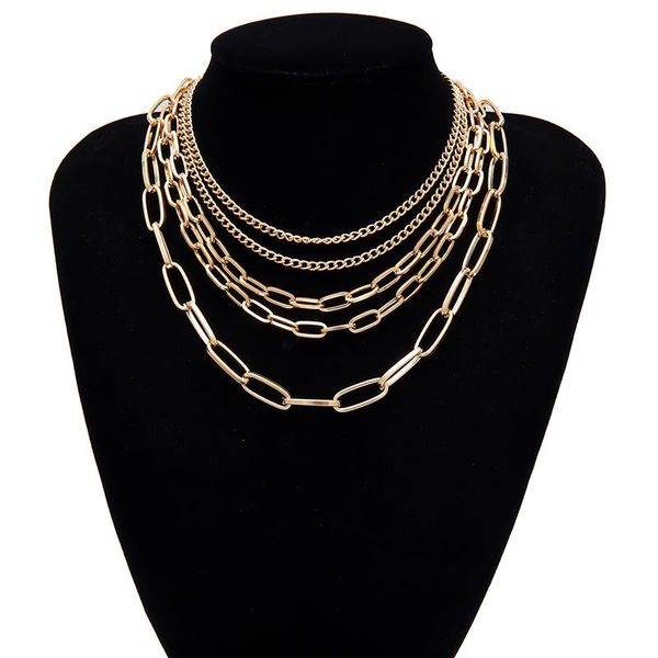 chokers multilayer fashion women lady alloy clavicle choker necklace charm chain jewelry 2 colors, Golden;silver
chokers multilayer fashion women lady alloy clavicle choker necklace charm chain jewelry 2 colors, Golden;silver