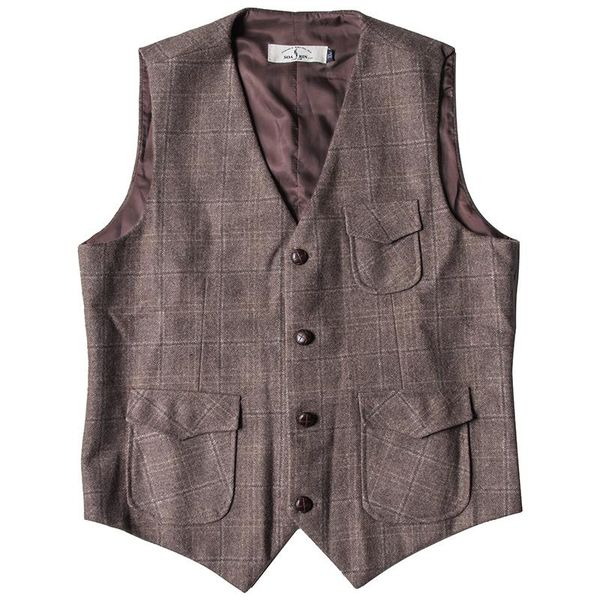men's vests plaid vest wool single-breasted multi-pockets elegant vintage suit casual working sleeveless blazer wedding dress, Black;white
men's vests plaid vest wool single-breasted multi-pockets elegant vintage suit casual working sleeveless blazer wedding dress, Black;white