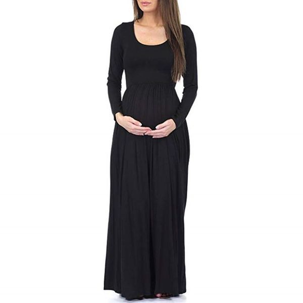 pregnant women's long casual loose 2021 fashion round neck solid color long-sleeved dress folds and put on maternity dresses, White
pregnant women's long casual loose 2021 fashion round neck solid color long-sleeved dress folds and put on maternity dresses, White