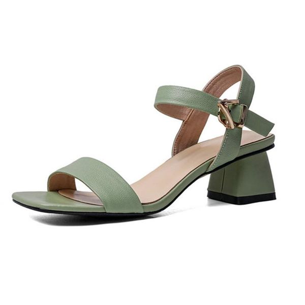fashion sweet metal decoration women sandals square toe buckle med heels elegant genuine leather party office shoes woman, Black
fashion sweet metal decoration women sandals square toe buckle med heels elegant genuine leather party office shoes woman, Black