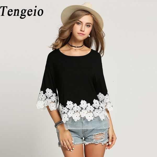 women's t-shirt tengeio plus size women clothing femme net yarn 3/4 batwing sleeve summer casual white floral lace blouse shirt camisas
women's t-shirt tengeio plus size women clothing femme net yarn 3/4 batwing sleeve summer casual white floral lace blouse shirt camisas